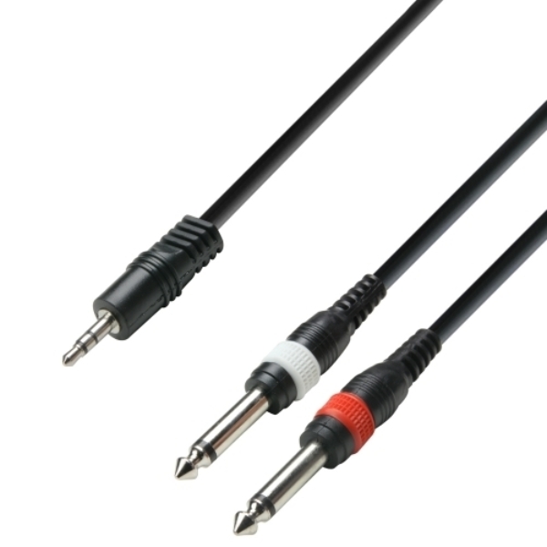 Mynd af Adam Hall 6,3 jack í minijack - 3m