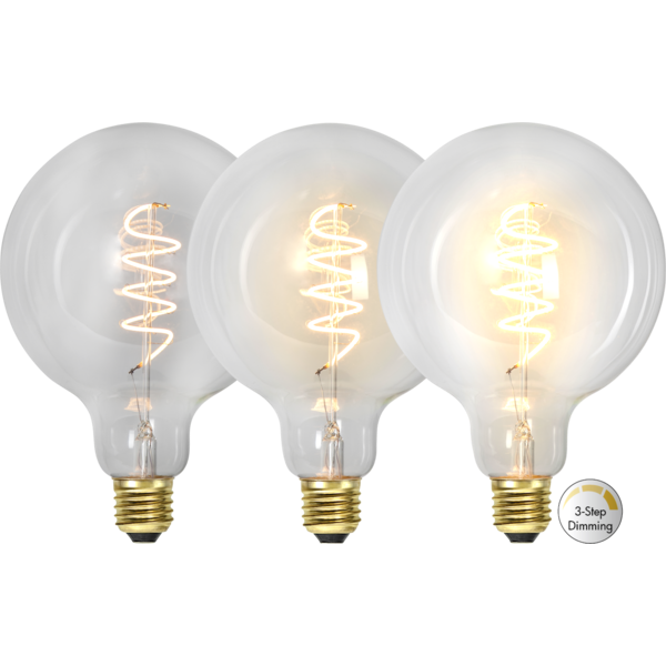 Mynd af LED LAMP E27 G125 3-STEP CLICK