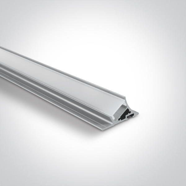 Mynd af 2m Slim Surface aluminium profile with PC opal diffuser