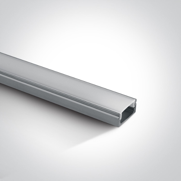Mynd af PRÓFÍLL 2 METRAR aluminium +PC opal diffuser