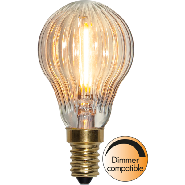 Mynd af E14 0,8 W LED 50lm glær Dimmanle