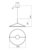 Mynd af Orbit 60cm hangandi gyllt