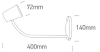 Mynd af Borðlampi svartur Gu 10 40cm