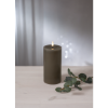 Mynd af Pillar kerti 17cm grábrúnt
