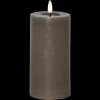 Mynd af Pillar kerti 15cm grábrúnt