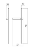 Mynd af Tangent veggljós Svart 73cm