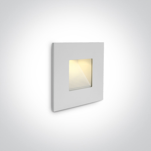 Mynd af One Light WHITE WALL RECESSED 1W LED WARMW 220-240V