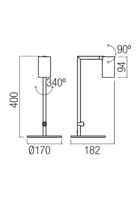 Mynd af Rolf borðlampi Hvítur