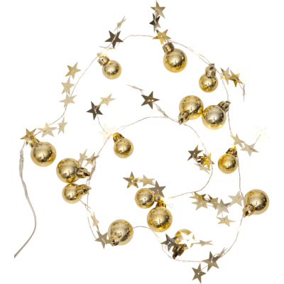 Mynd af Falleg gyllt jólasería með 10 ljósum